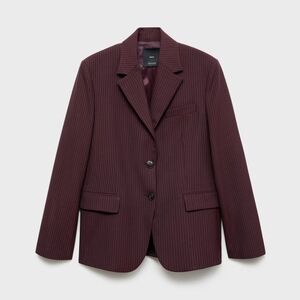 Mango Pinstripe Suit Jacket